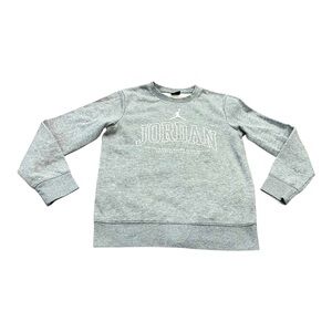 Jordan Boys Pullover Sweatshirt, Gray, Size 12 Large